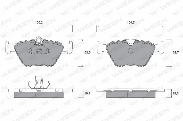 Brake Pad Set, disc brake (151-1140)