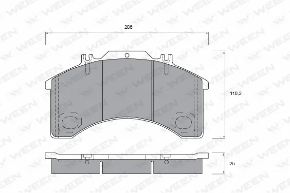 Brake Pad Set, disc brake (151-1033)