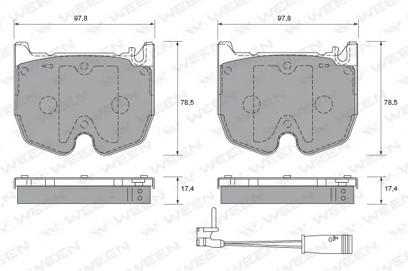 Brake Pad Set, disc brake (151-1975)