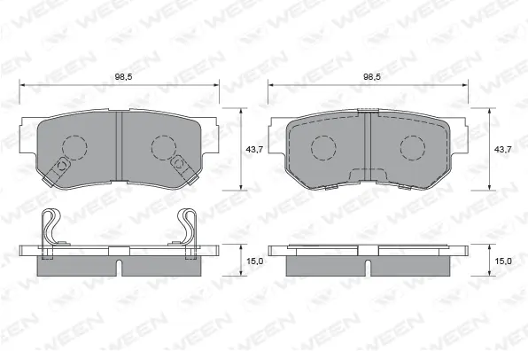 Brake Pad Set, disc brake (151-2234)