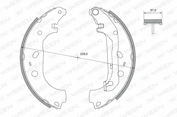 Brake Shoe Set (152-2128)