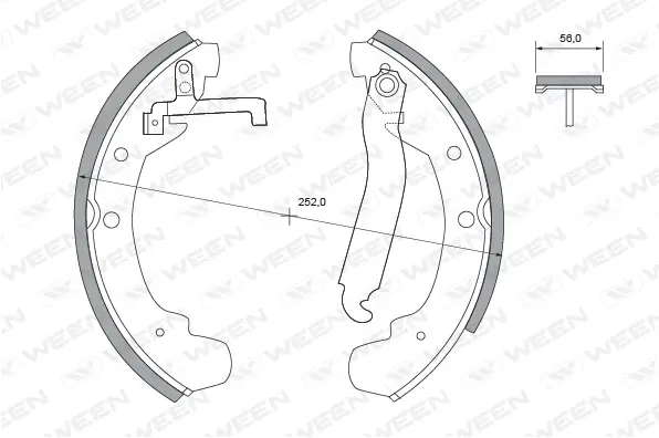 Brake Shoe Set (152-2265)