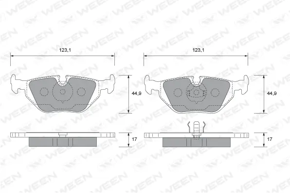 Brake Pad Set, disc brake (151-1801)
