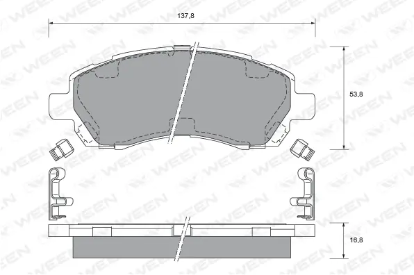Brake Pad Set, disc brake (151-2198)
