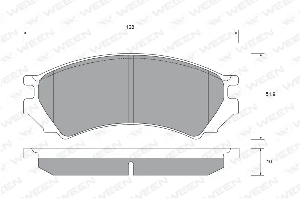 Brake Pad Set, disc brake (151-2283)