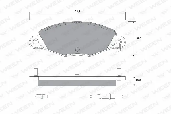 Brake Pad Set, disc brake (151-1283)