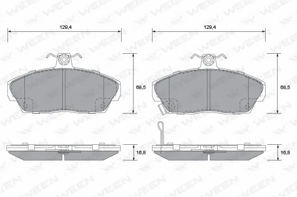 Brake Pad Set, disc brake (151-2243)