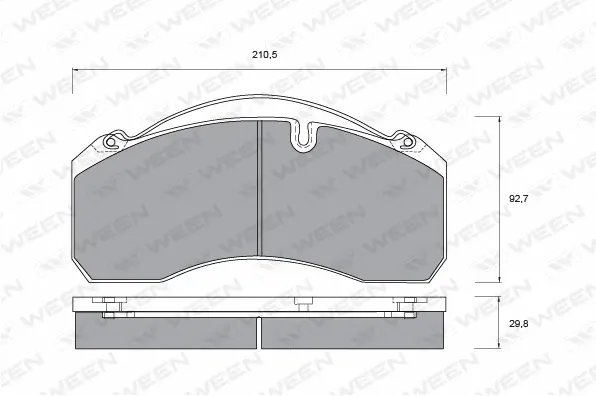 Brake Pad Set, disc brake (151-1060)