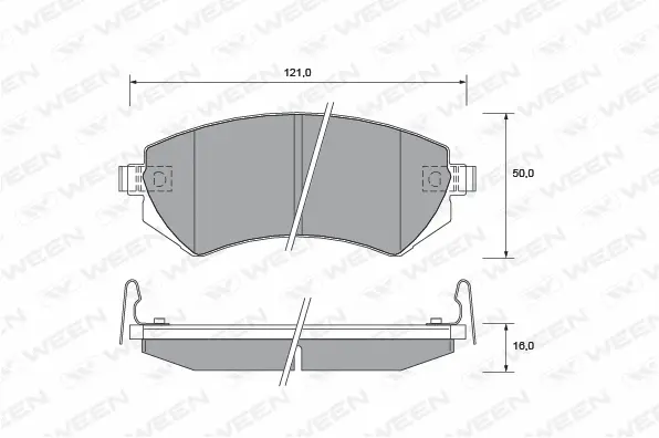 Brake Pad Set, disc brake (151-2201)