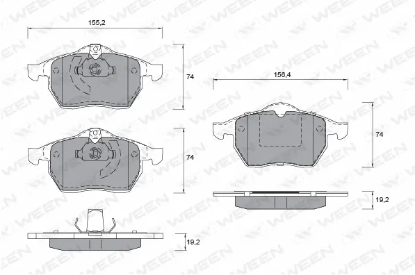 Brake Pad Set, disc brake (151-1314)