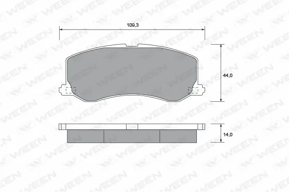 Brake Pad Set, disc brake (151-1410)