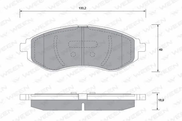Brake Pad Set, disc brake (151-1179)