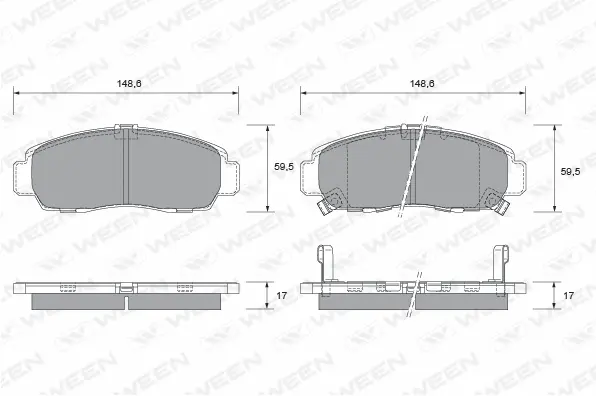 Brake Pad Set, disc brake (151-1454)