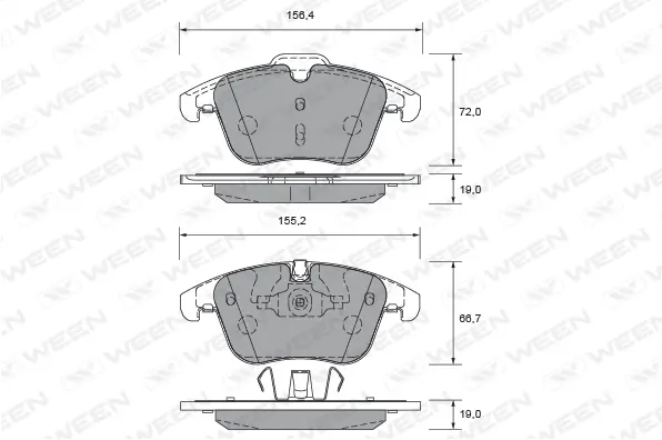 Brake Pad Set, disc brake (151-2640)