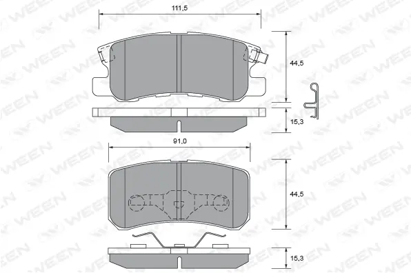 Brake Pad Set, disc brake (151-2222)