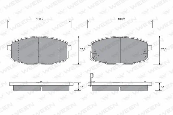 Brake Pad Set, disc brake (151-1161)