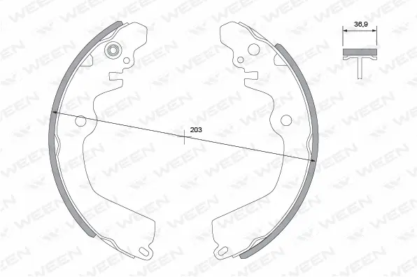 Brake Shoe Set (152-2058)
