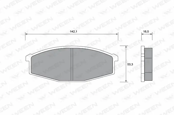 Brake Pad Set, disc brake (151-1416)
