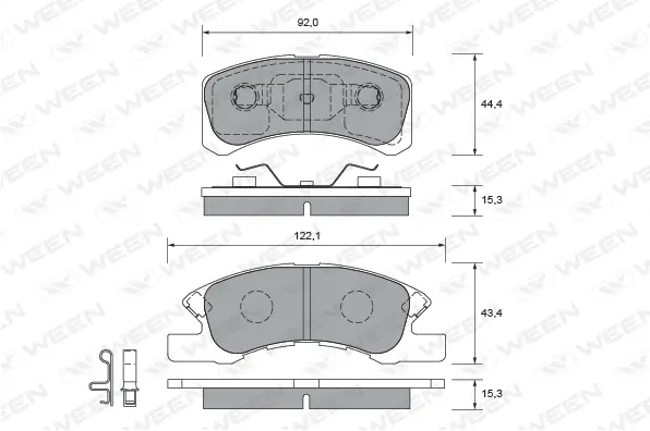 Brake Pad Set, disc brake (151-2321)