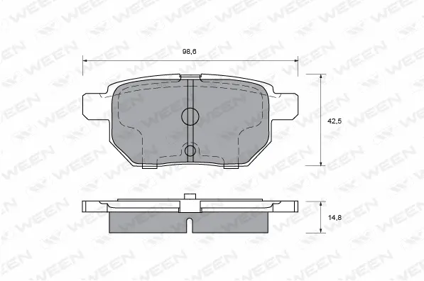 Brake Pad Set, disc brake (151-0007)