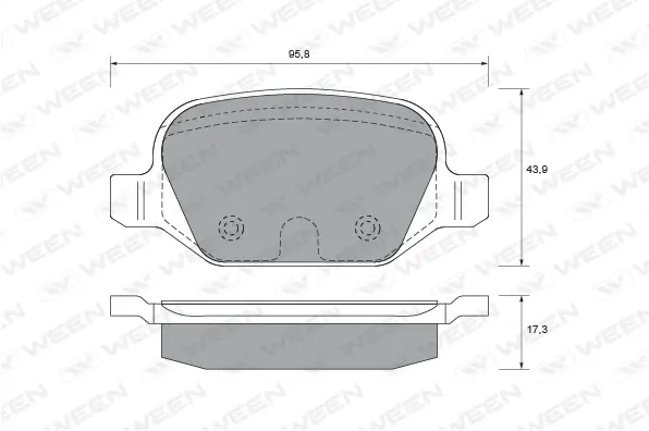 Brake Pad Set, disc brake (151-1684)