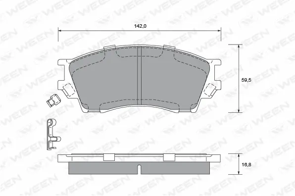 Brake Pad Set, disc brake (151-2216)