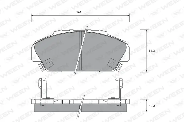 Brake Pad Set, disc brake (151-1663)