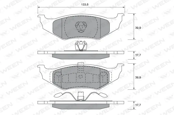 Brake Pad Set, disc brake (151-1730)