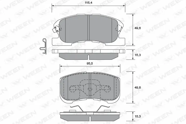 Brake Pad Set, disc brake (151-2209)