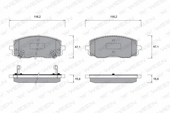 Brake Pad Set, disc brake (151-1191)