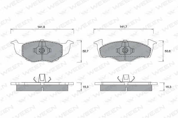 Brake Pad Set, disc brake (151-1344)