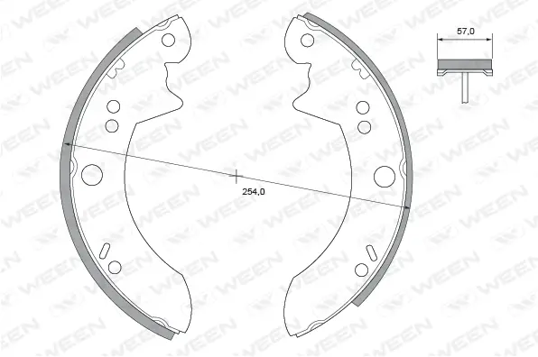 Brake Shoe Set (152-2215)