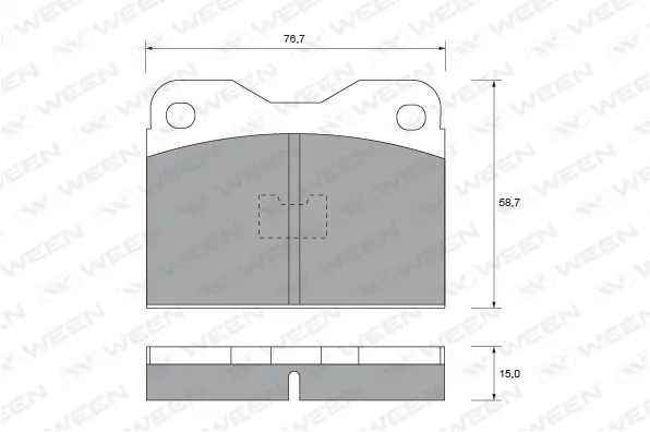 Brake Pad Set, disc brake (151-1653)