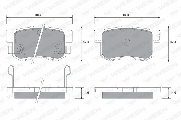 Brake Pad Set, disc brake (151-2605)