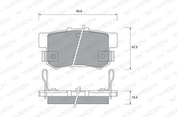 Brake Pad Set, disc brake (151-2186)