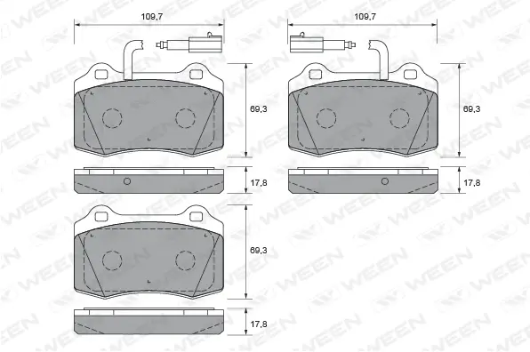 Brake Pad Set, disc brake (151-1836)