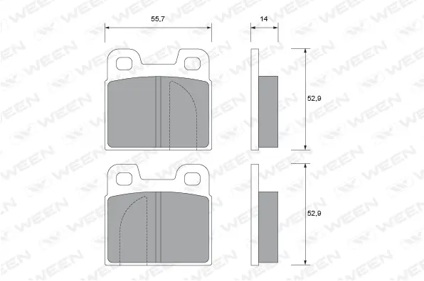 Brake Pad Set, disc brake (151-1869)