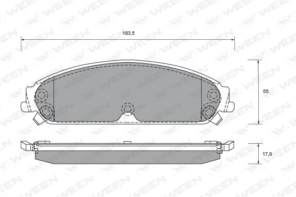 Brake Pad Set, disc brake (151-2502)