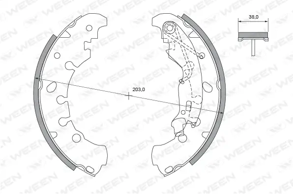 Brake Shoe Set (152-2019)