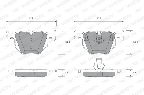 Brake Pad Set, disc brake (151-2658)