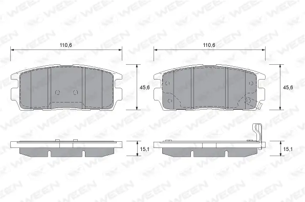 Brake Pad Set, disc brake (151-2594)