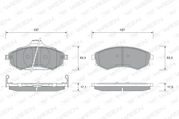 Brake Pad Set, disc brake (151-2257)