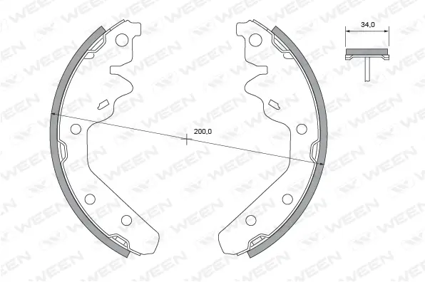 Brake Shoe Set (152-2420)