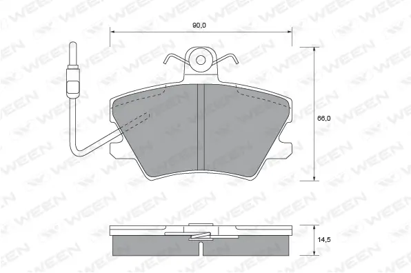 Brake Pad Set, disc brake (151-1522)