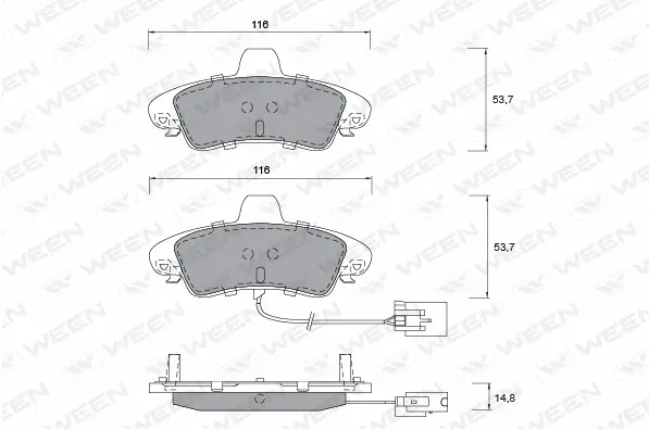 Brake Pad Set, disc brake (151-1216)