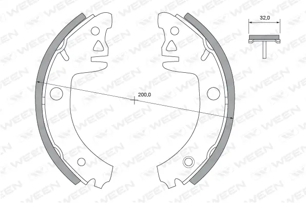 Brake Shoe Set (152-2334)