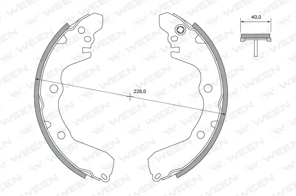 Brake Shoe Set (152-2392)