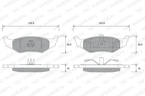 Brake Pad Set, disc brake (151-2495)
