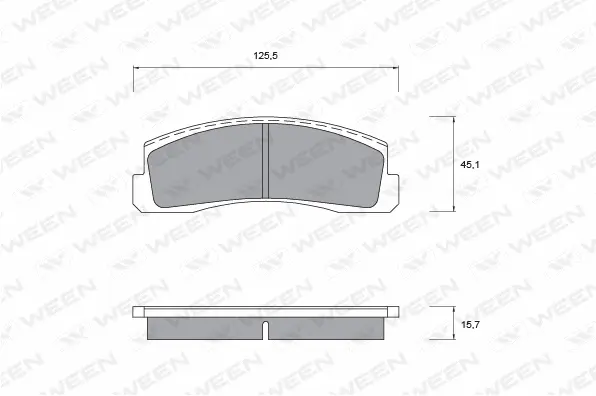 Brake Pad Set, disc brake (151-1105)