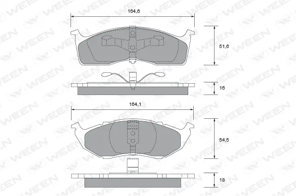 Brake Pad Set, disc brake (151-2486)
